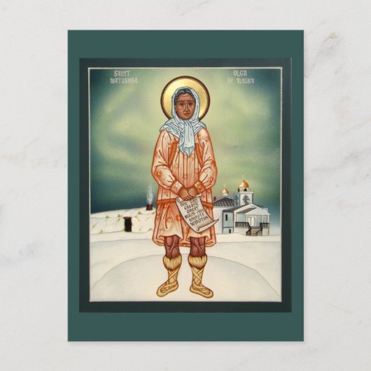 Matushka Olga de la carte de prière de l'Alaska (Devant)