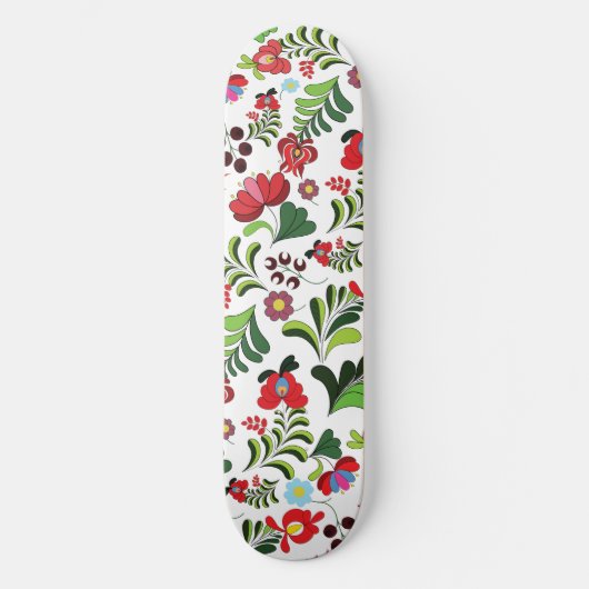 Matyo Floral Pattern Skateboard (Voorkant)