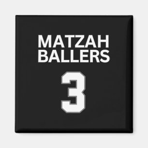 Matzah Ballers 3 Grappig Joods Pun Basketbal Team Magneet