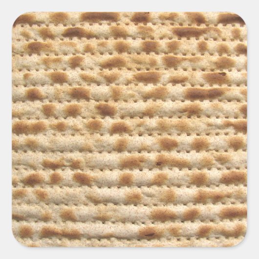 Matzah biscuit platbrood vierkante sticker (Voorkant)