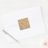 Matzah biscuit platbrood vierkante sticker (Envelop)