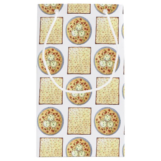 Matzo Ball Soup Matzah Flatbrood Passover Cuisine Klein Cadeauzakje (Achterkant)