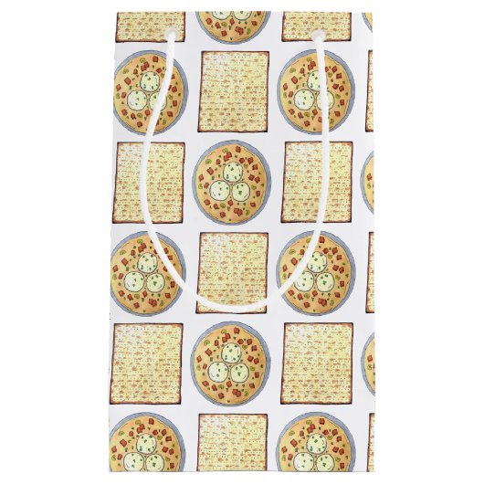 Matzo Ball Soup Matzah Flatbrood Passover Cuisine Klein Cadeauzakje (Voorkant)