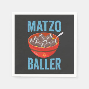 Matzo Baller Grappig Football Chanoeka Rugby Gift Servet