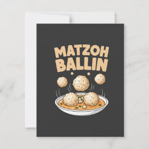 Matzo Baller Hanukkah Voedsel Joodse Cultuur Bedankkaart
