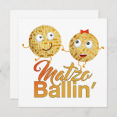 Matzo Ballin'. Poessach Pesach Seder Kaart (Voorkant / Achterkant)