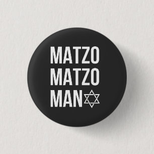 Matzo Matzo Man Jewish Hanukkah Ronde Button 3,2 Cm