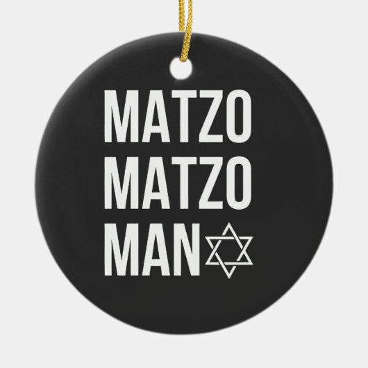 Matzo Matzo Man Joods Hanukka Keramisch Ornament (Voorkant)