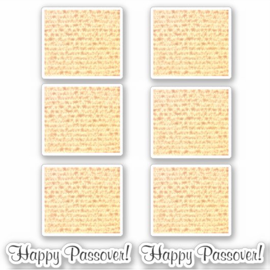 Matzo Passover Afikoman Custom-Cut Vinyl Sticke Sticker (Voorkant)