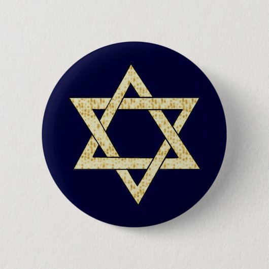 Matzoh Star van David Ronde Button 5,7 Cm (Voorkant)
