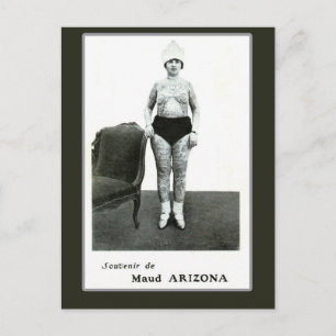 Maud Arizona, Tattooed Wonder Lady Briefkaart