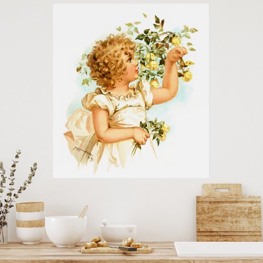 Maud Humphrey: Engels kind Poster (Keuken)