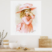 Maud Humphrey: Leermeisje in de regen Poster (Keuken)