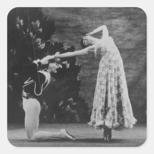 Maude Lloyd en Hugh Laing Vierkante Sticker (Voorkant)