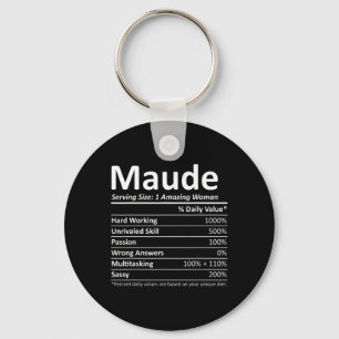 Maude Voeding Gepersonaliseerde Naam Grappig Kerst Sleutelhanger