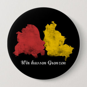 Mauerfall - Wir hassen Grenzen Ronde Button 4,0 Cm
