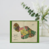 Maui, 1885,  Hawaii-kaart Briefkaart (Staand voorkant)