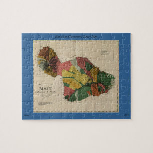 Maui -  Antiquarian Hawaii Survey Map, 1885 Legpuzzel