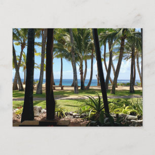 Maui Beach Hawaii Palm Trees Briefkaart