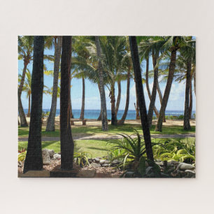 Maui Beach Hawaii Palm Trees Legpuzzel