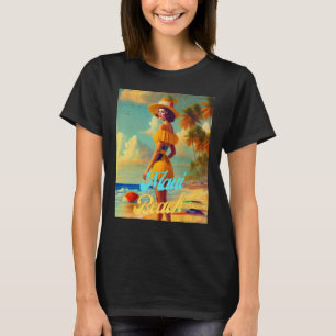 Maui Beach Hawaii Parasdise Mooie Vrouw T-shirt