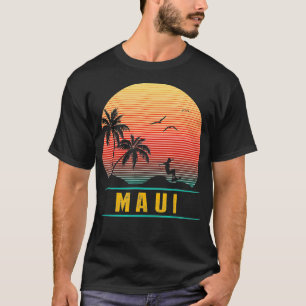 Maui Beach Island Retro Gift 70s Surf T-shirt