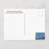 Maui Beach met Ocean en Palms Briefkaart (Achterkant)