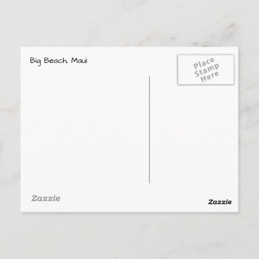 Maui Briefkaart wou dat je hier was! (Achterkant)