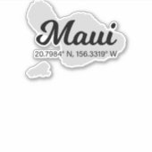 Maui Coördineert de Vakantie van het Ontwerp Sticker (Voorkant)