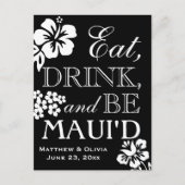 Maui Destination Beach Wedding Bewaar de datum Aankondigingskaart (Voorkant)