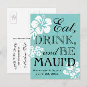 Maui Destination Wedding Save the Date Briefkaart (Voorkant / Achterkant)