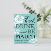 Maui Destination Wedding Save the Date Briefkaart (Staand voorkant)