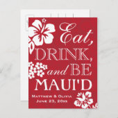 Maui Destination Wedding Save the Date Briefkaart (Voorkant / Achterkant)