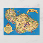 Maui Funny  Map Briefkaart (Voorkant)