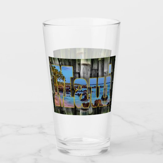Maui graphics en het Bamboe Forest, Beer Glass Glas (Voorkant)