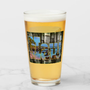 Maui graphics en Lava Rocks op Dusk, Beer Glass Glas