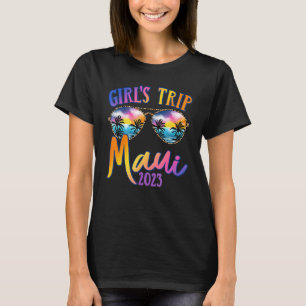 Maui Hawaï 2023 Meisjesreis Zonnebril Zomer Meisje T-shirt