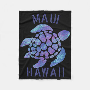 Maui, Hawaii Beach Design _ Tribal Turtle Gift Fleece Deken