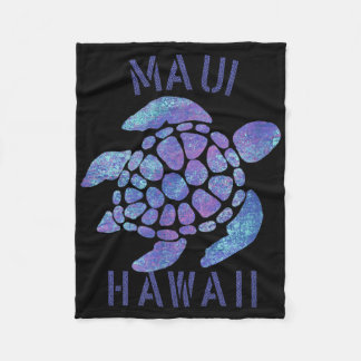 Maui, Hawaii Beach Design _ Tribal Turtle Gift Fleece Deken