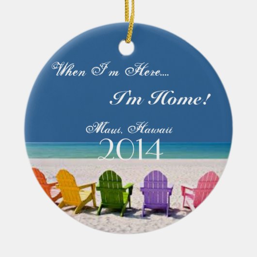 Maui Hawaii BEACH LOVER GIFT ORNAMENT Souveneir (Voorkant)