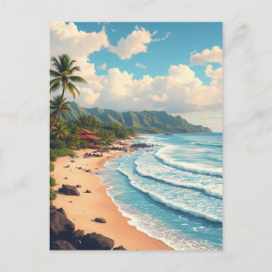 Maui Hawaii Beach Vintage Reizen Briefkaart