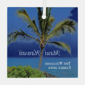 Maui Hawaii Beauful Custom Keepomwille Beach House Glas Ornament (Achterkant)