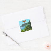 Maui Hawaii Coast Hana Road Vierkante Sticker (Envelop)