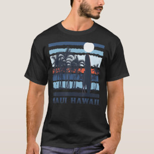 Maui Hawaii Hawaiian Beach 80 s Surf Surfer T-shirt