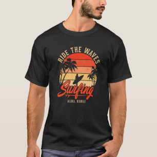Maui Hawaii Hawaiian Beach Surfing 70 s Su T-shirt