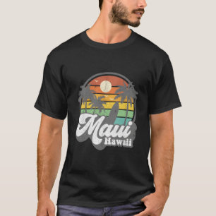 Maui Hawaii Hawaiian strand Surfing 70's Su T-shirt