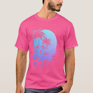 Maui Hawaii Hibiscus Hawaiian Flowers Souvenir Sur T-shirt