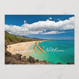 Maui, Hawaii - Invitation de mariage de destinatio