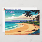 Maui Hawaii Kaanapali Beach Retro (Voorkant / Achterkant)