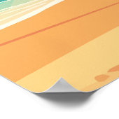 Maui Hawaii Kaanapali Beach  Retro Poster (Hoek)